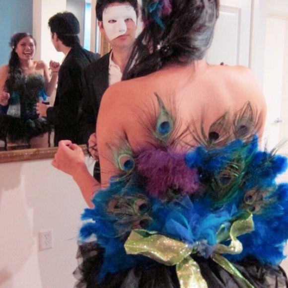 Peacock Corset Costume (Corset/ back tail) - Picture 1 of 3